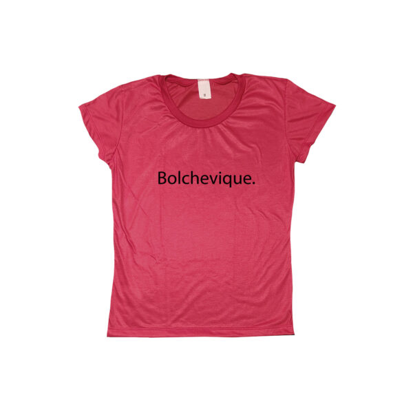 Camiseta bolchevique com estampa minimalista.