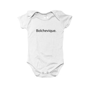 Body bolchevique com estampa minimalista.