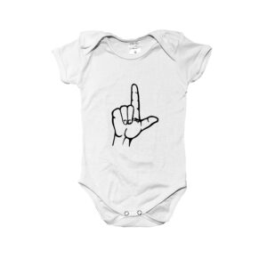 Body do Lula com a mão em L e Camiseta Infantil – estampa simbólica.