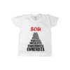 Camiseta Sou Comunista com estampa de luta em pirâmide política.