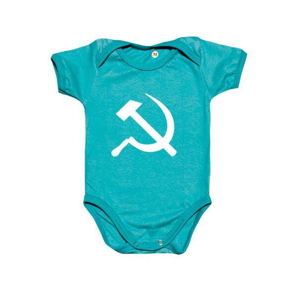 Body Infantil Símbolo Comunista Foice e Martelo Esquerda Comunismo Algodão