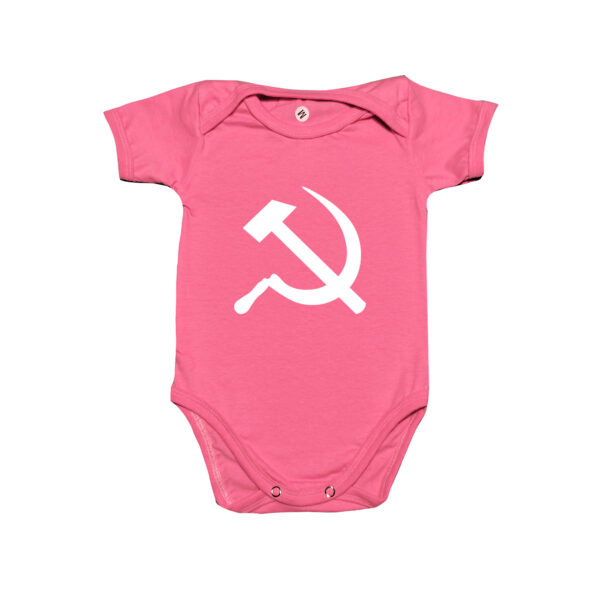 Body Infantil Símbolo Comunista Foice e Martelo Esquerda Comunismo Algodão