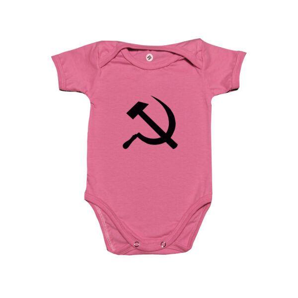 Body de algodão símbolo do comunismo com estampa foice e martelo.