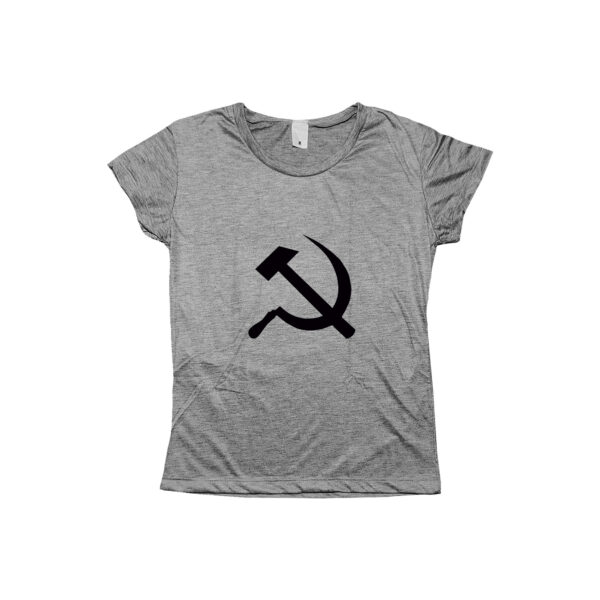 Camiseta símbolo do comunismo com estampa foice e martelo.