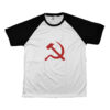 Camiseta símbolo do comunismo com estampa foice e martelo.