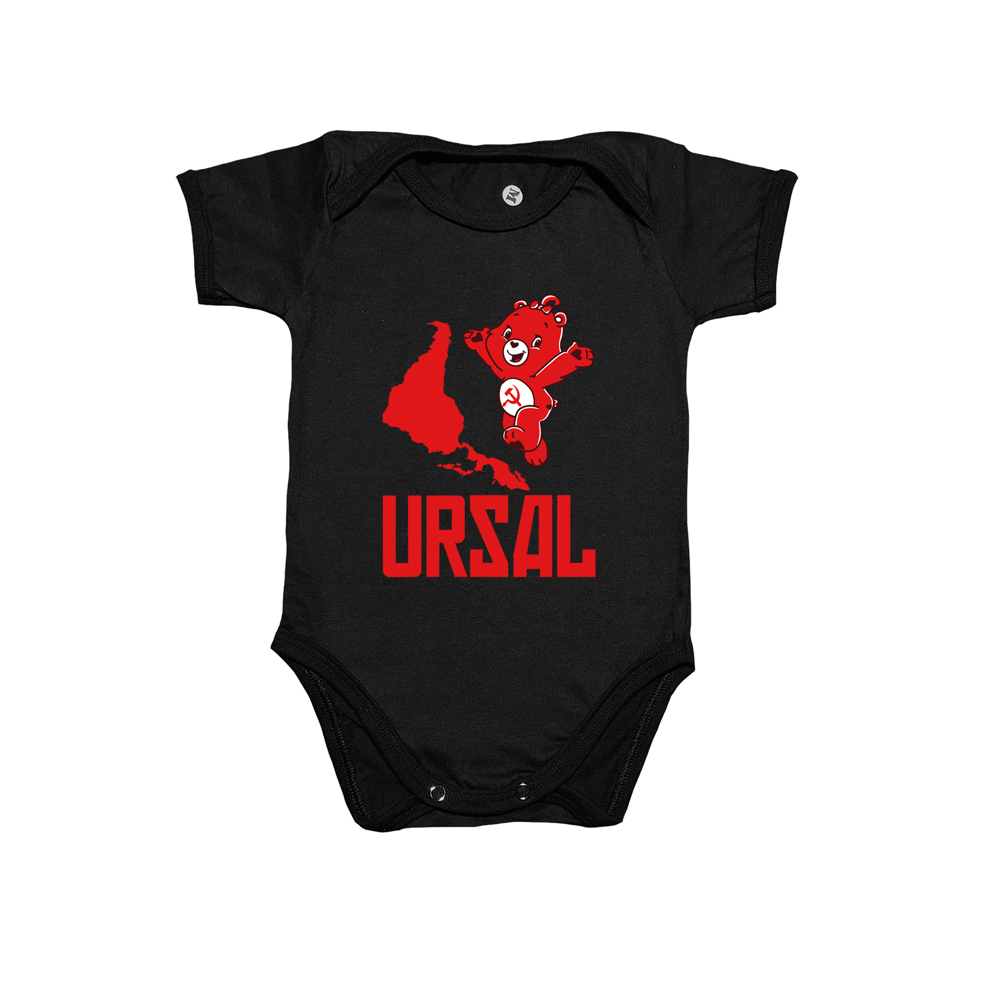 Body Infantil URSAL Ursinho Comunista Meme União das Repúblicas Socialistas da América Latina Algodão