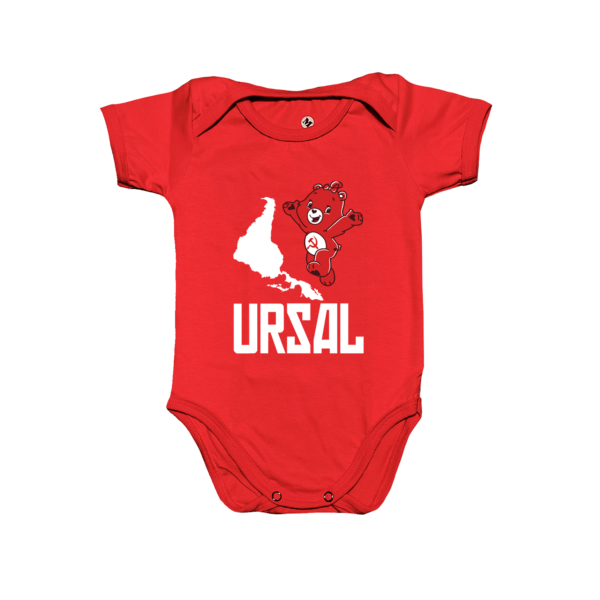 Body Infantil URSAL Ursinho Comunista Meme União das Repúblicas Socialistas da América Latina Algodão
