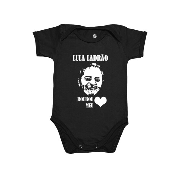 Body Algodão Lula Roubou Meu Coração – estampa infantil engraçada.
