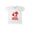 Camiseta URSAL com estampa satírica de meme político.