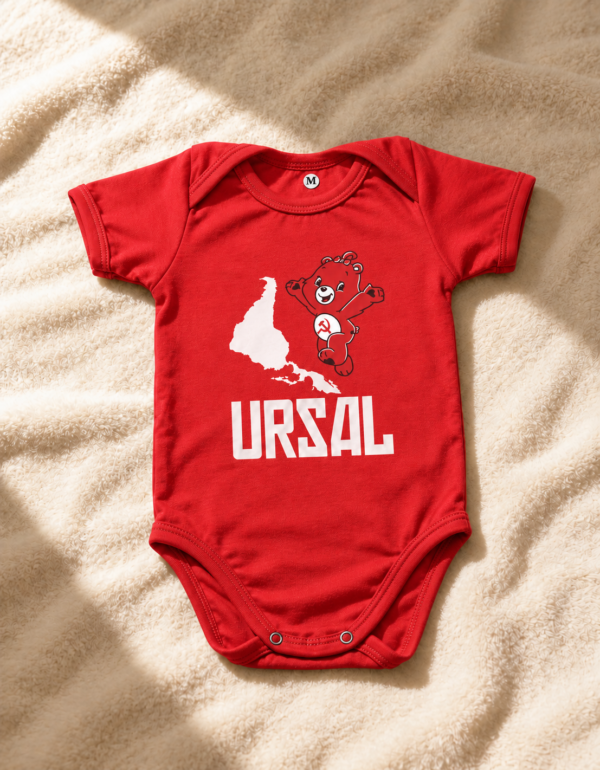 Body Infantil URSAL Ursinho Comunista Meme União das Repúblicas Socialistas da América Latina Algodão