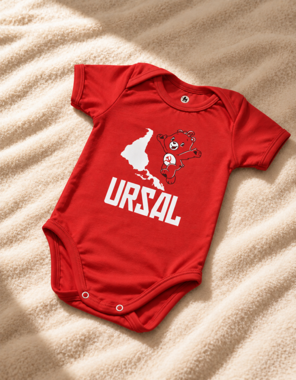 Body Infantil URSAL Ursinho Comunista Meme União das Repúblicas Socialistas da América Latina Algodão