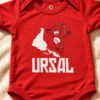 Body Infantil URSAL Ursinho Comunista Meme União das Repúblicas Socialistas da América Latina Algodão