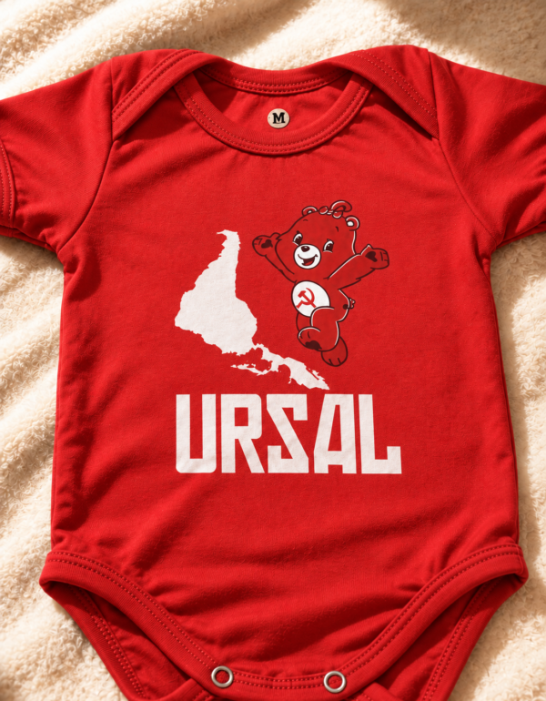 Body Infantil URSAL Ursinho Comunista Meme União das Repúblicas Socialistas da América Latina Algodão