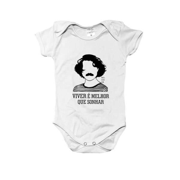 Body infantil Viver é Melhor que Sonhar inspirado em Belchior.