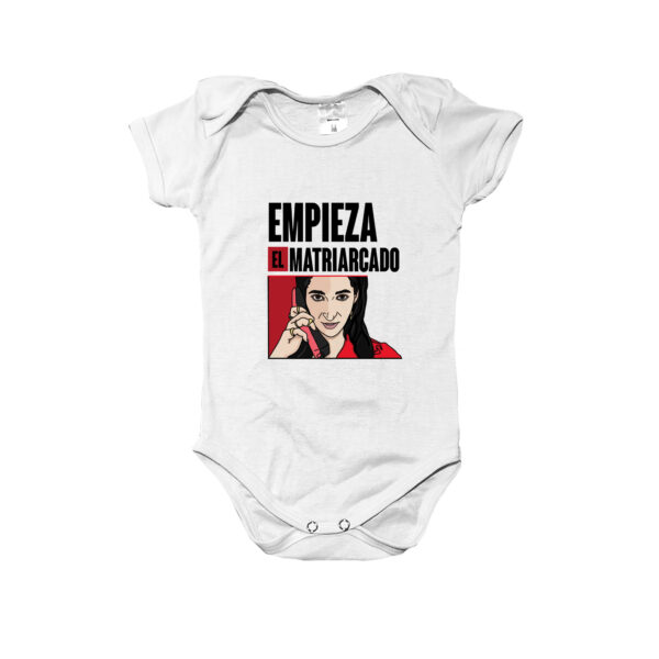 Body Empieza el Matriarcado – estampa feminista em estilo pop Nairóbi para bebês.