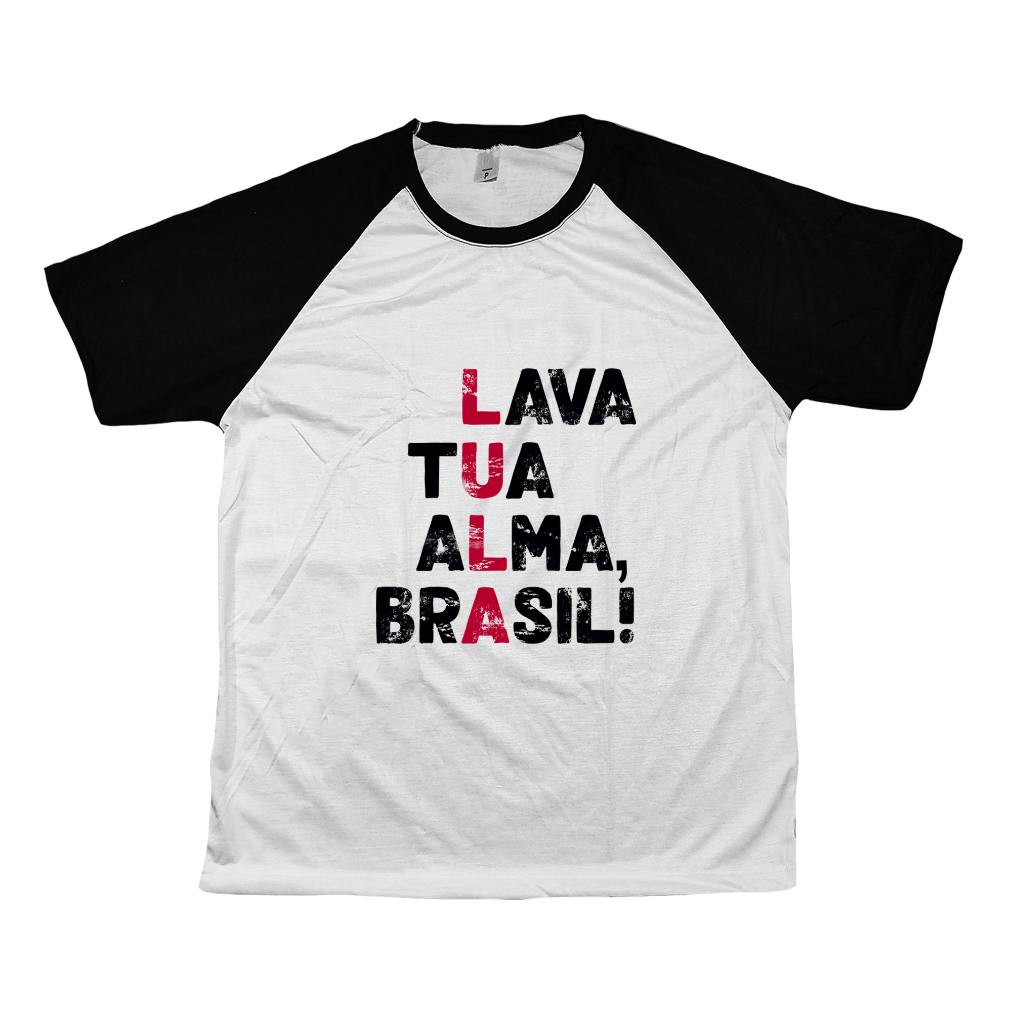 Camiseta Lula lava tua alma Brasil com frase política de impacto.