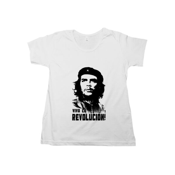 Camiseta Che Guevara Viva la Revolución – estampa clássica de Che Guevara e frase revolucionária.
