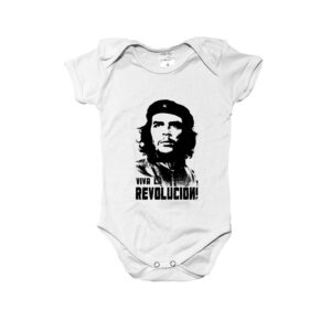 Body Che Guevara Viva la Revolución – estampa de Che Guevara e frase revolucionária.
