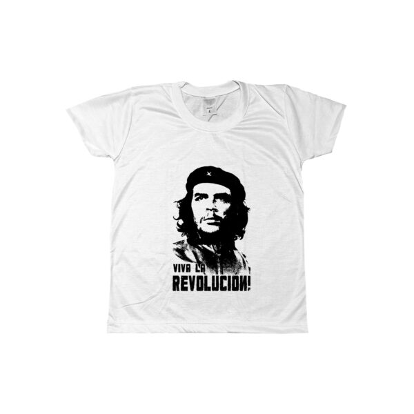 Camiseta Che Guevara Viva la Revolución – estampa de Che Guevara e frase revolucionária.