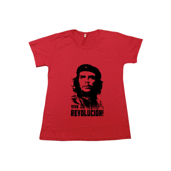 Camiseta Che Guevara Viva la Revolución – estampa clássica de Che Guevara e frase revolucionária.