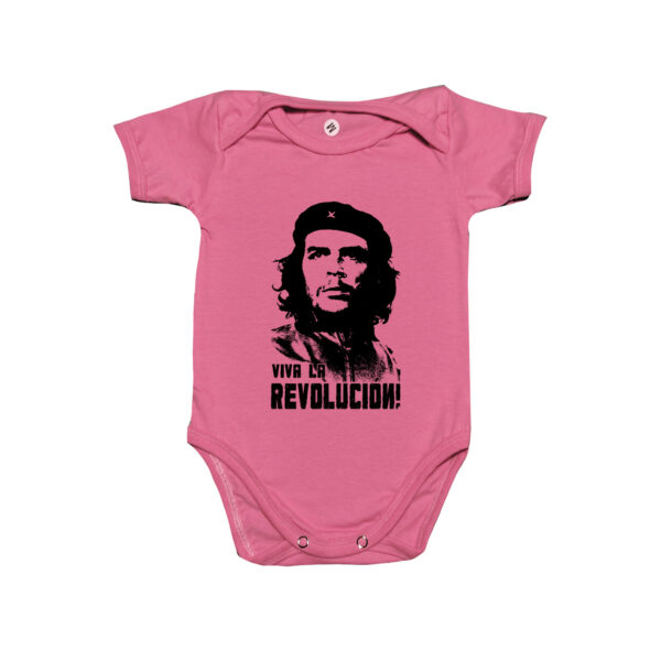 Body Che Guevara Viva la Revolución – estampa infantil inspirada em ideais de liberdade e resistência.