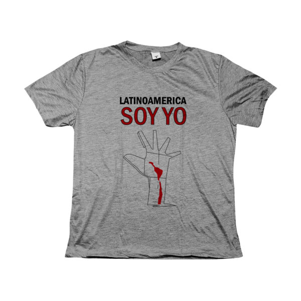 Camiseta Latinoamérica Soy Yo com arte simbólica da união e força da América Latina.