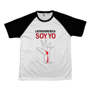 Camiseta Latinoamérica Soy Yo com arte simbólica da união e força da América Latina.
