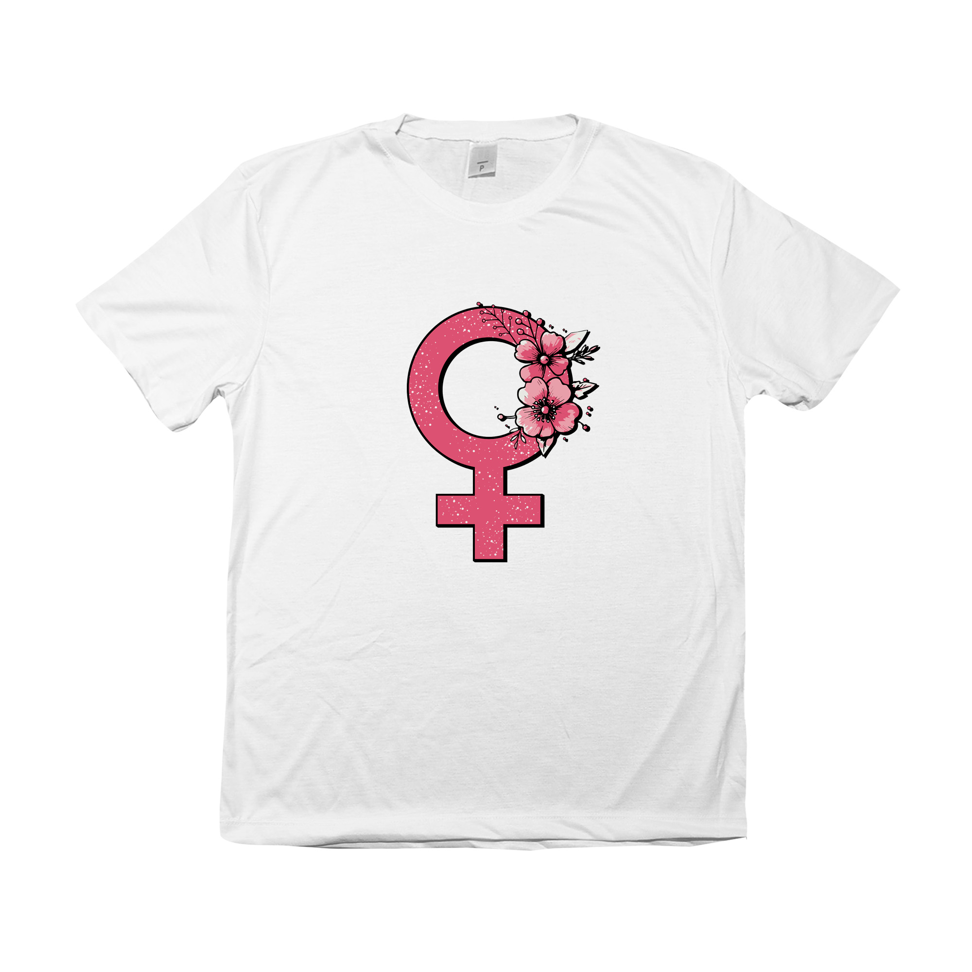 Camiseta Feminismo com Flores – Símbolo Feminino Camiseta Feminismo com Flores – símbolo feminino com flores, estampa representando força e delicadeza.