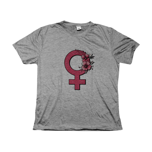 Camiseta Feminismo com Flores – Símbolo Feminino Camiseta Feminismo com Flores – símbolo feminino com flores, estampa representando força e delicadeza.