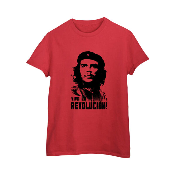 Camiseta Che Guevara Viva la Revolución – estampa clássica de Che Guevara e frase revolucionária.