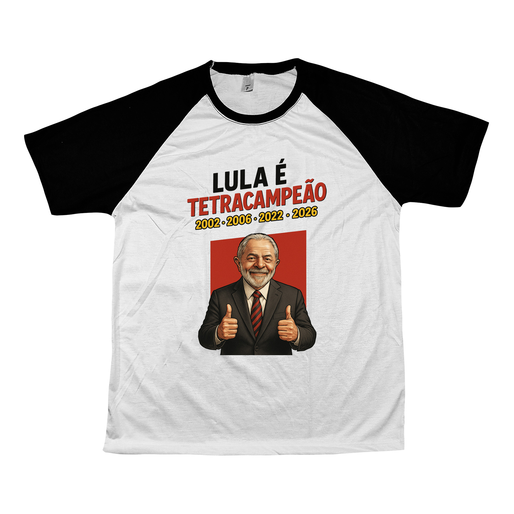 camiseta lula tetracampeão com estampa política