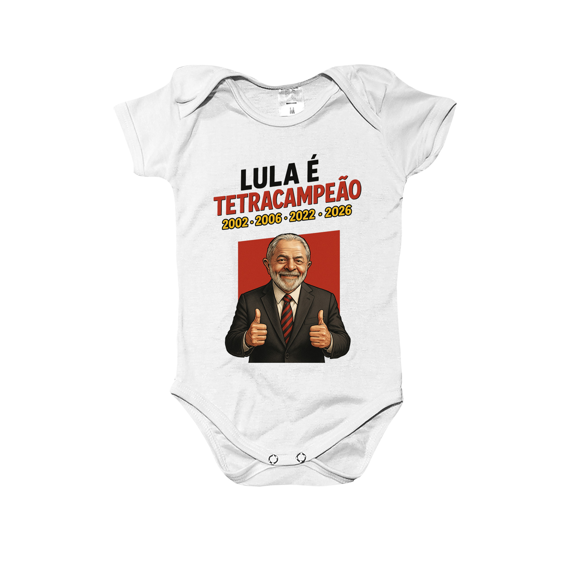 body lula tetracampeão estampa política infantil