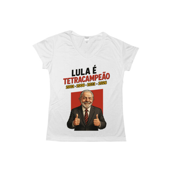 camiseta lula tetracampeão com estampa política
