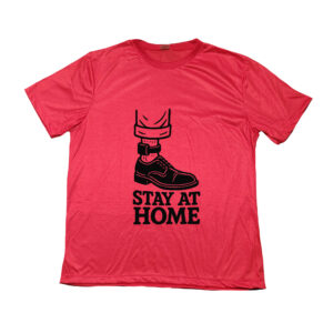 Camiseta Bolsonaro em prisão domiciliar “Stay at Home”.