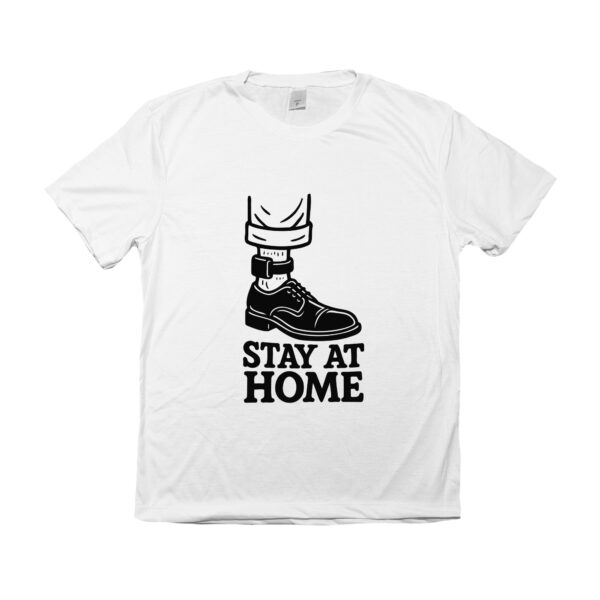 Camiseta Bolsonaro em prisão domiciliar “Stay at Home”.