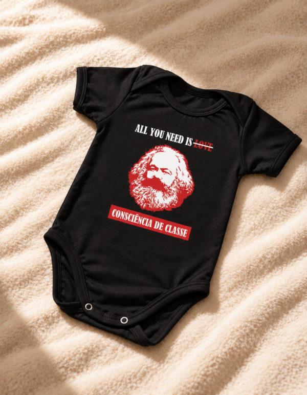 consciência de classe (2) Body Infantil Karl Marx Consciência de Classe All You Need Is Algodão