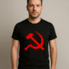 Camiseta Símbolo Comunista Foice e Martelo Esquerda Comunismo Algodão