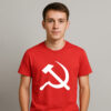 Camiseta Símbolo Comunista Foice e Martelo Esquerda Comunismo Algodão