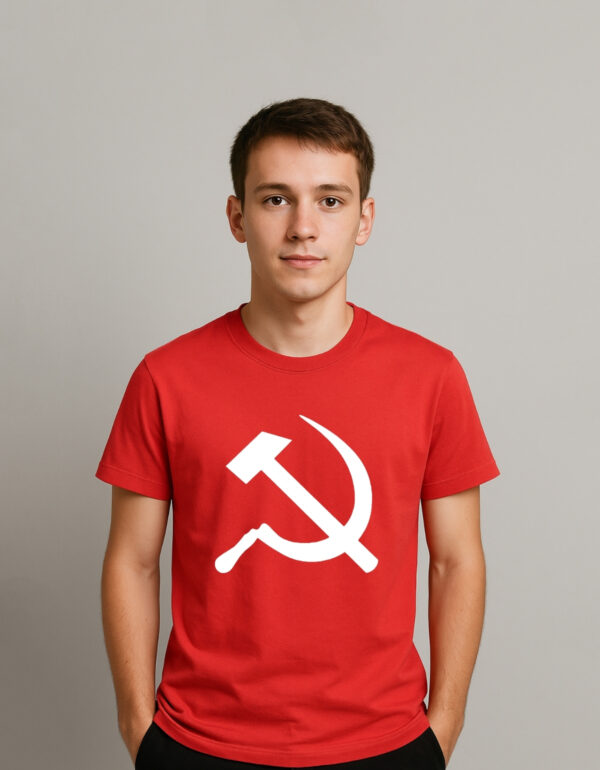 Camiseta Símbolo Comunista Foice e Martelo Esquerda Comunismo Algodão