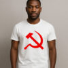 Camiseta Símbolo Comunista Foice e Martelo Esquerda Comunismo Algodão