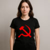 Camiseta Símbolo Comunista Foice e Martelo Esquerda Comunismo Algodão