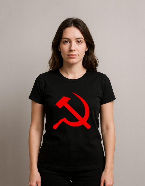 Camiseta Símbolo Comunista Foice e Martelo Esquerda Comunismo Algodão