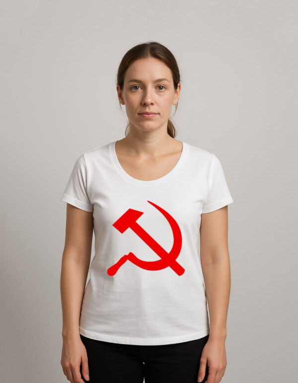 Camiseta Símbolo Comunista Foice e Martelo Esquerda Comunismo Algodão