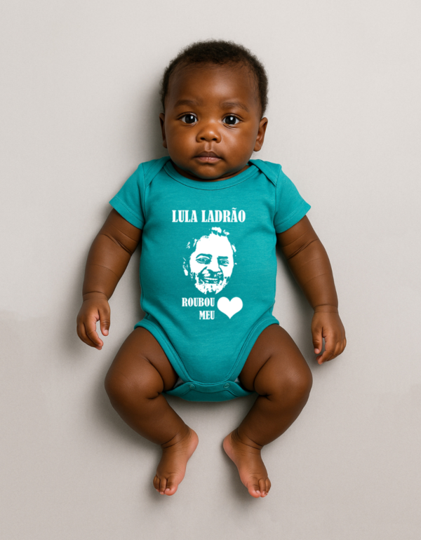 Body Infantil Presidente Lula Ladrão Roubou Meu Coração Algodão