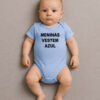 Body Infantil Meninas Vestem Azul Quebra de Padrões