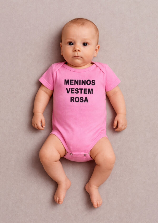Body Infantil Meninos Vestem Rosa Quebra de Padrões