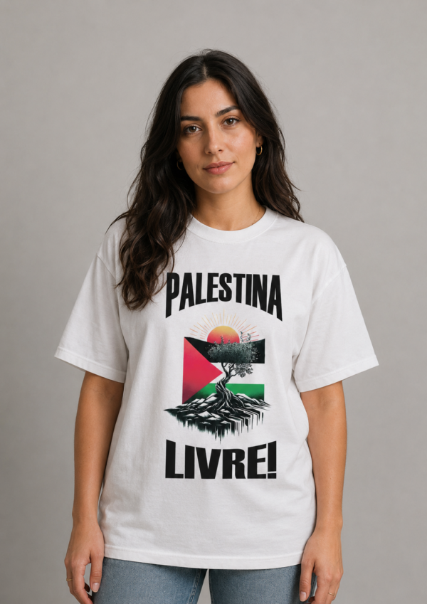 Camiseta Palestina Livre Resistência e Solidariedade Internacional