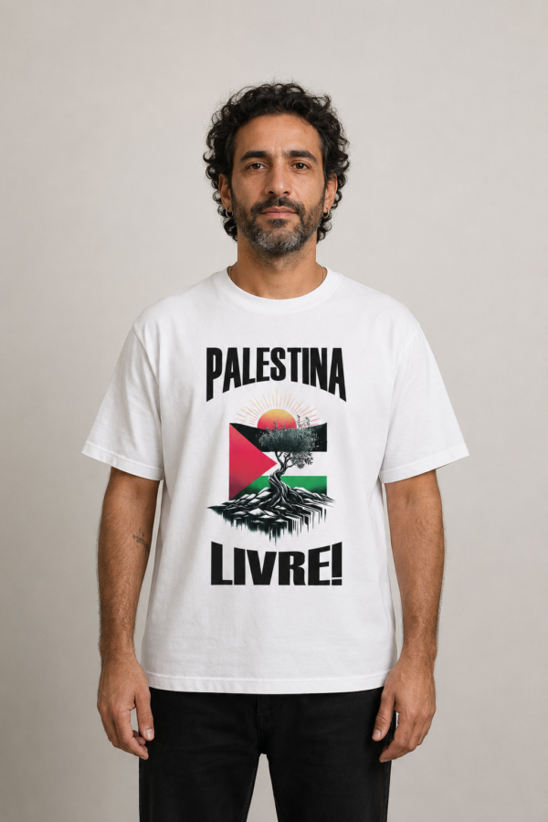 Camiseta Palestina Livre Resistência e Solidariedade Internacional