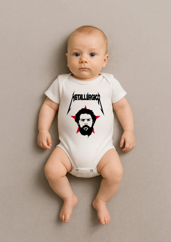 Body Infantil Presidente Lula Metalúrgico Metallica Esquerda