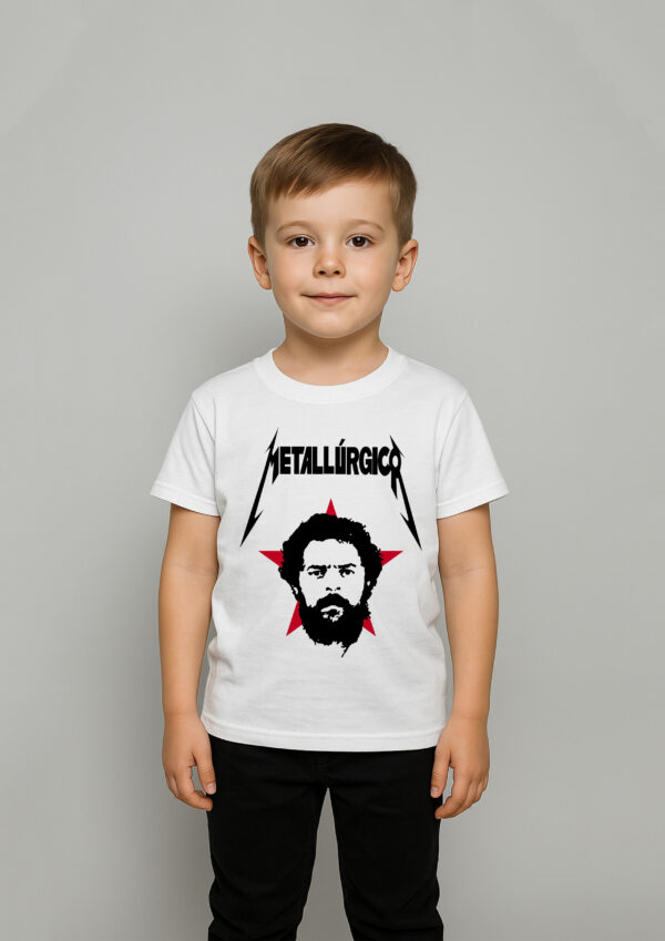Body Infantil Presidente Lula Metalúrgico Metallica Esquerda
